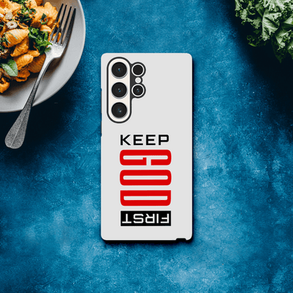 Keep Him First Christian Tough Phone Case For Samsung Galaxy - ClaimedbyGodDesigns