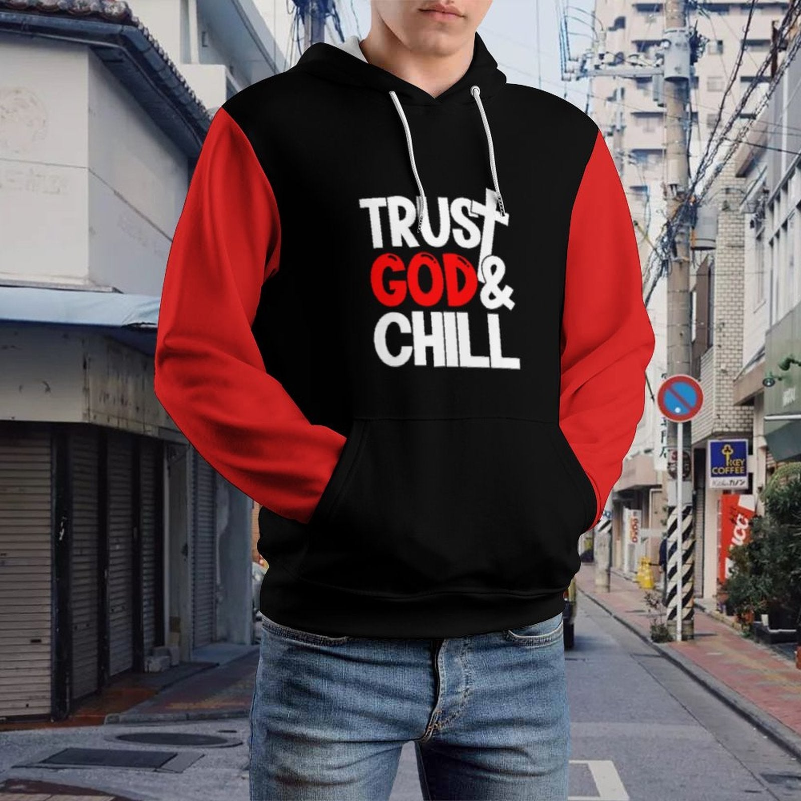 Trust God And Chill Men's Christian Pullover Hooded Sweatshirt SALE-Personal Design