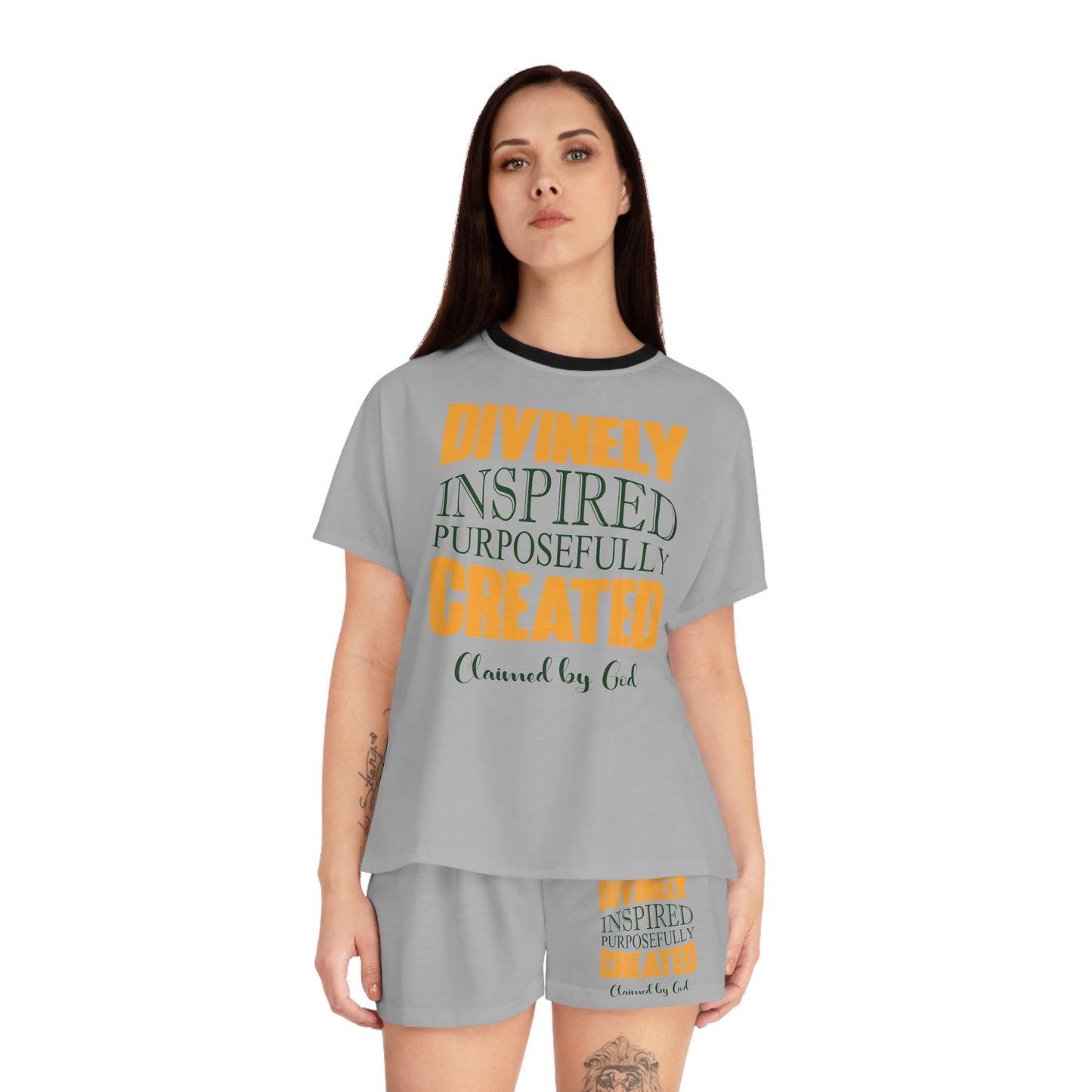 Divinely Inspired Purposefully Created Women's Christian Short Pajama Set Printify