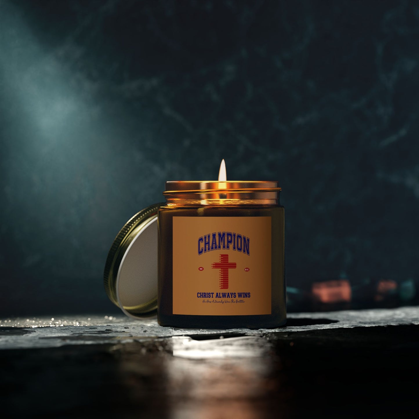 Champion Christ Always Wins Christian Scented Candle (4oz, 9oz)