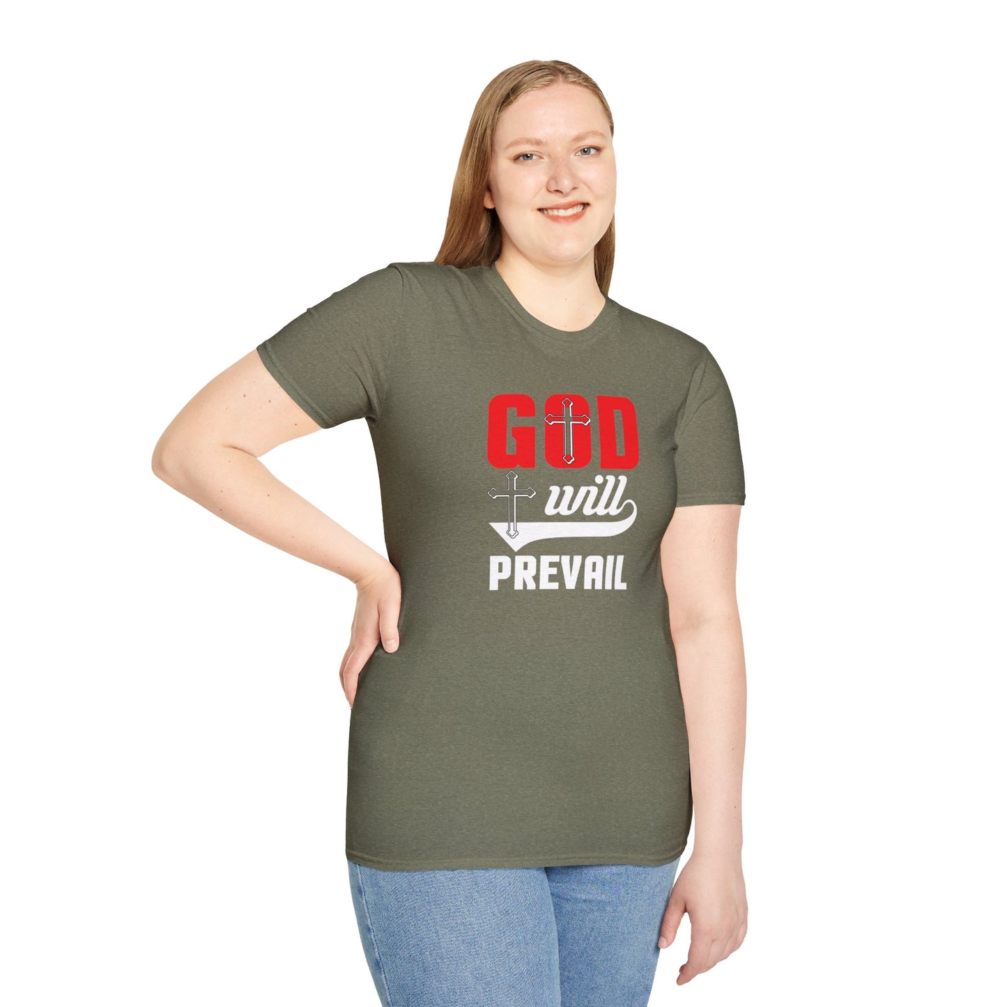 God Will Prevail Christian Unisex T-shirt