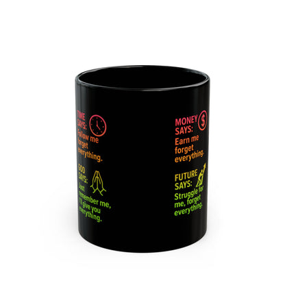 Inspirational Black Ceramic Mug - 11oz & 15oz - Motivational Quotes