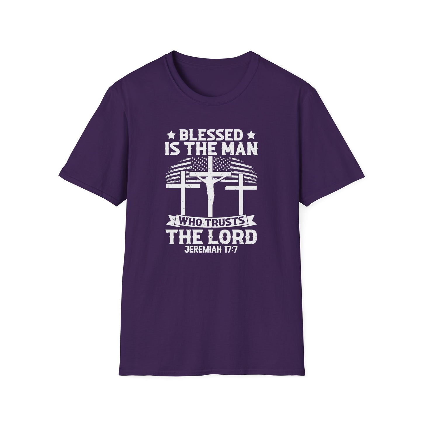 Blessed Is The Man Who Trusts In The Lord American Patriotic Christian Unisex T-shirt