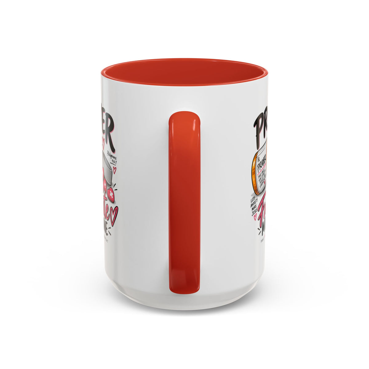 Prayer Is My Favorite Medicine Accent Coffee Mug – Inspirational Religious Gift