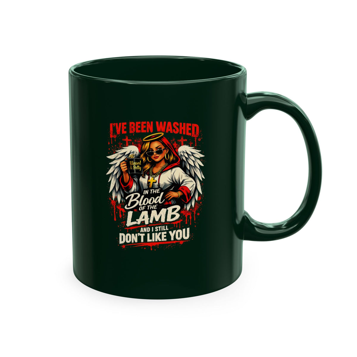 Ceramic Mug — 'I've Been Washed in the Blood of the Lamb' Christian Faith Coffee Cup