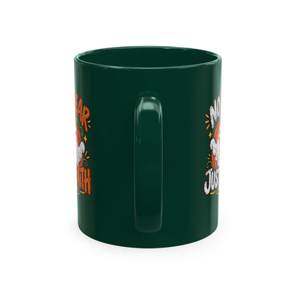 Halloween Ghost Christian Ceramic Mug — "No Fear, Just Faith" Pumpkin Coffee Cup