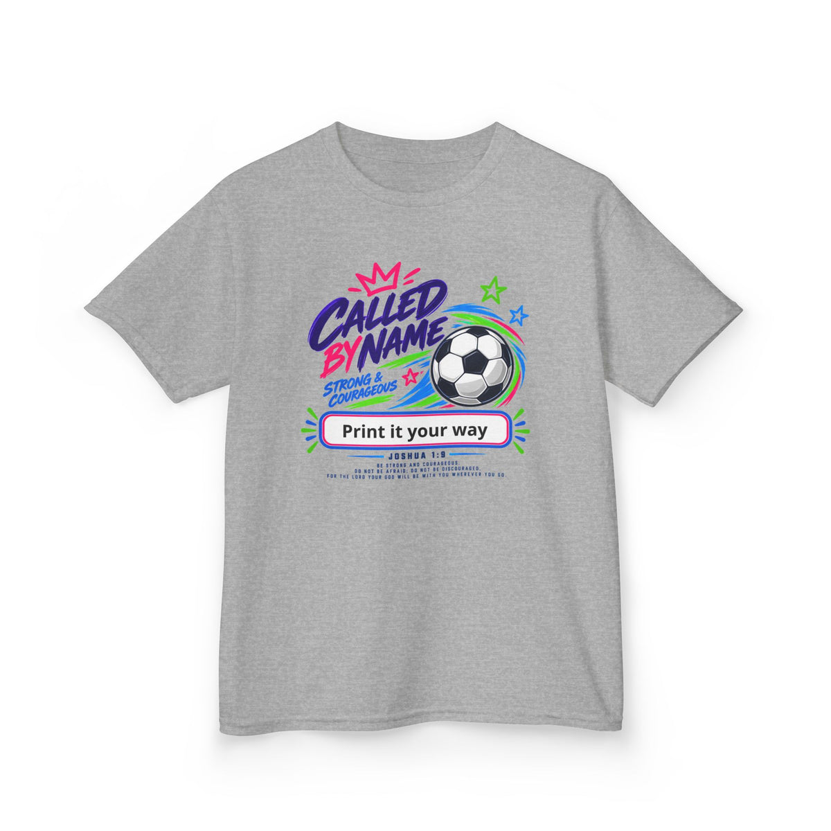 Youth Soccer T-Shirt — "Called By Name" Graphic Tee