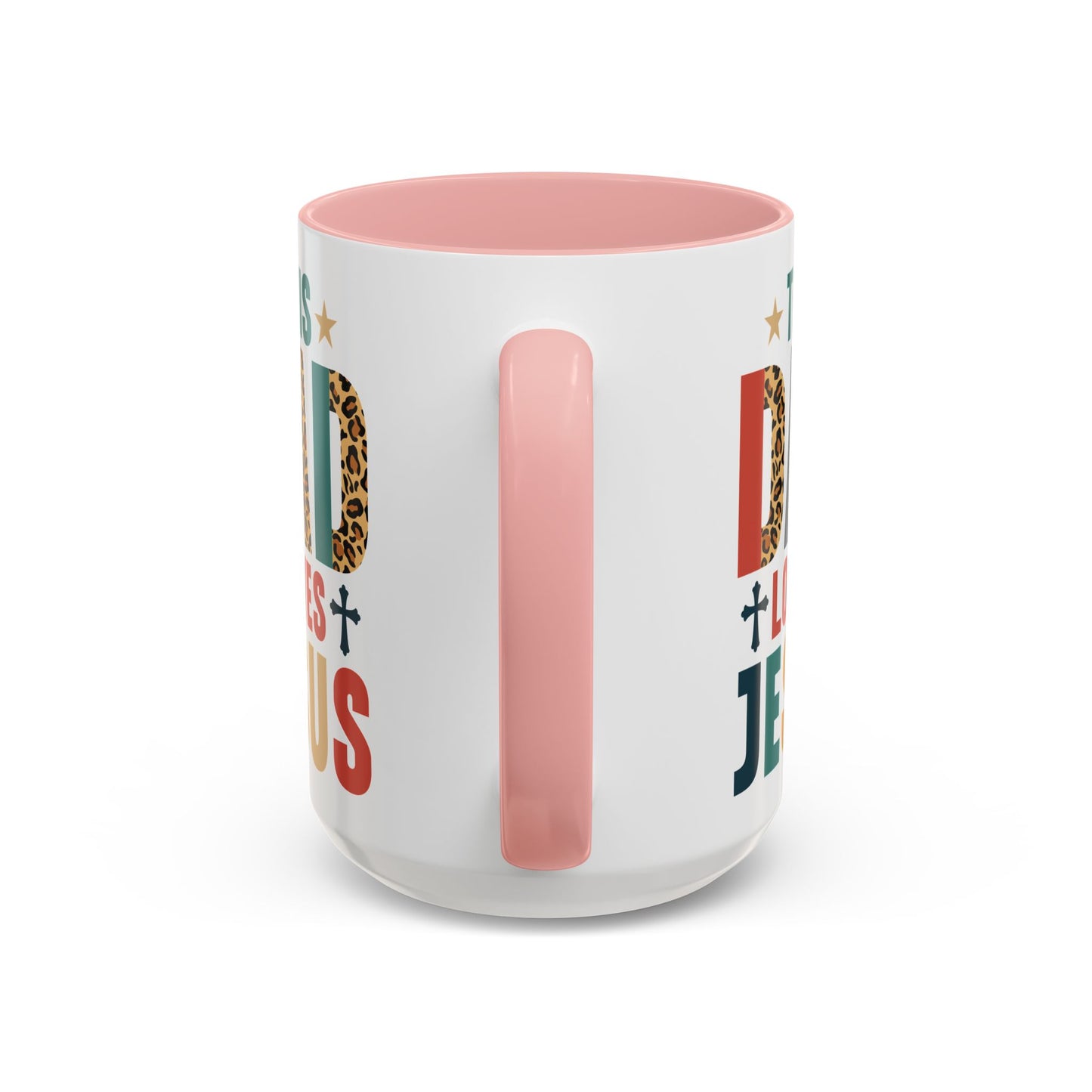 This Dad Loves Him Accent Coffee Mug - Perfect Gift for Father's Day and Christian Dads