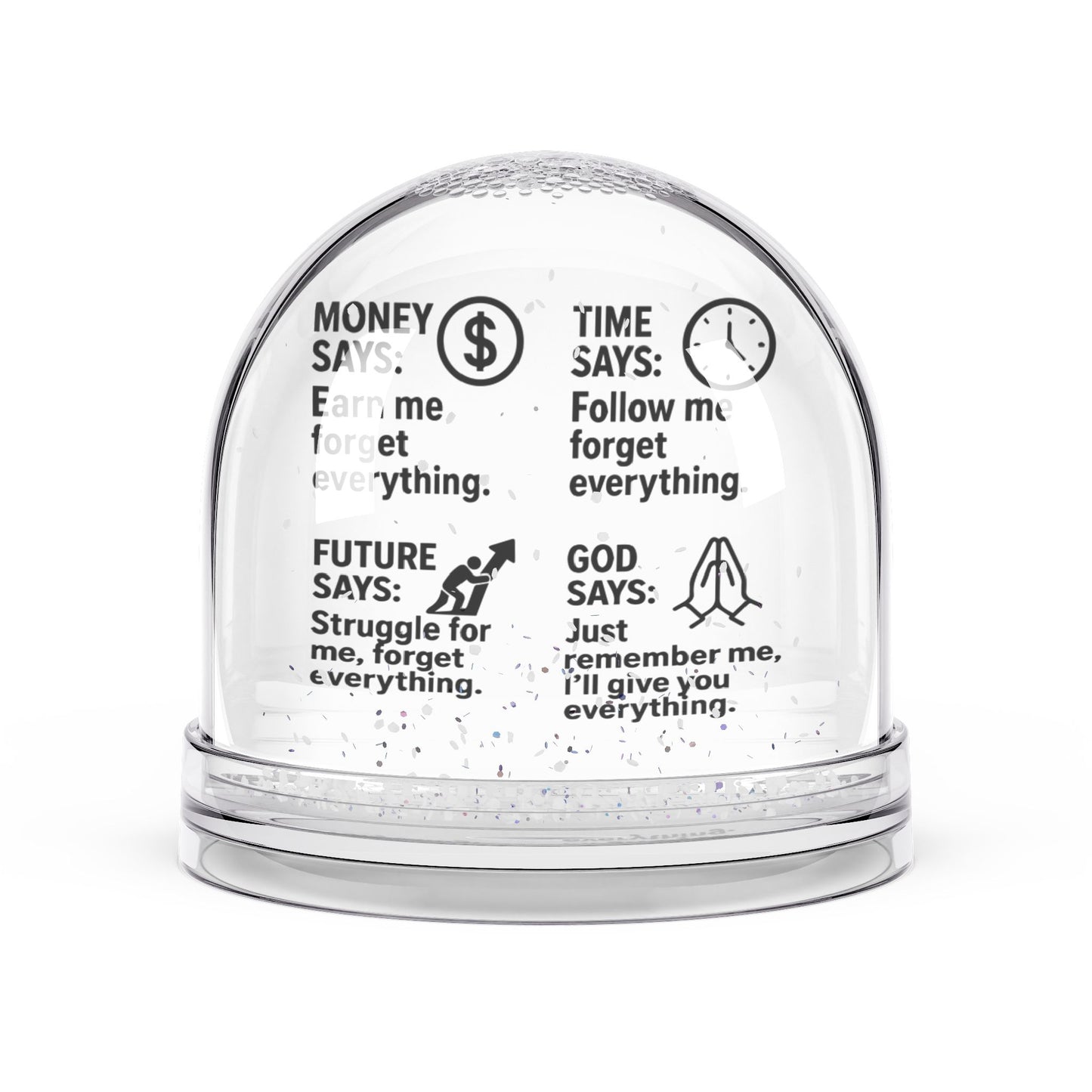 Christian Snow Globe, Religious Home Decor, Inspirational Gift, Christmas Decoration, Remember Him