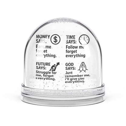 Christian Snow Globe, Religious Home Decor, Inspirational Gift, Christmas Decoration, Remember Him