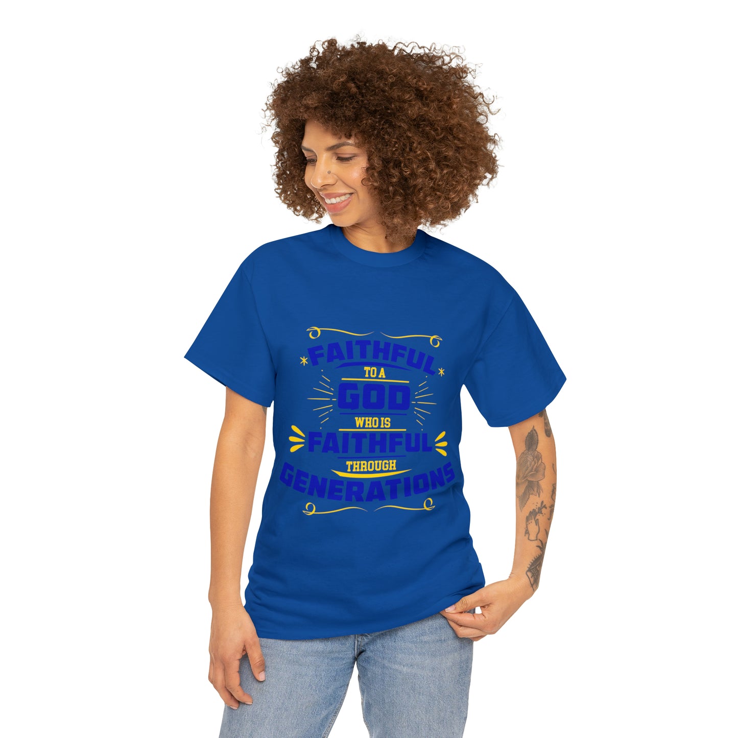 Faithful To A God Who Is Faithful Through Generations Unisex Heavy Cotton Tee