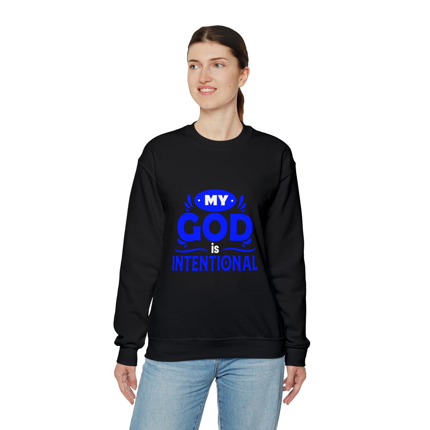 My God Is Intentional Unisex Heavy Blend™ Crewneck Sweatshirt