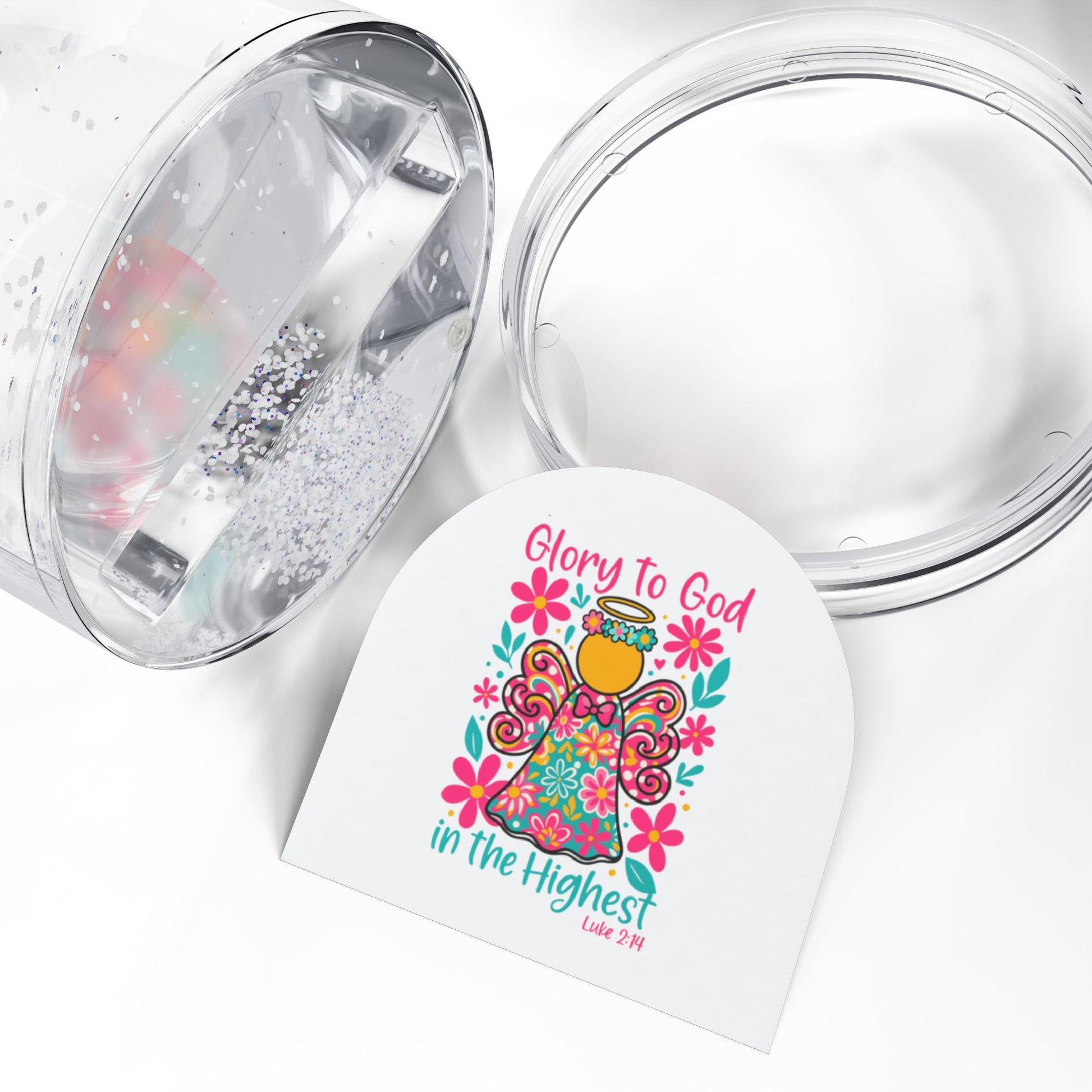 Christian Snow Globe, Religious Home Decor, Inspirational Gift, Christmas Decoration, Glory To Him - ClaimedbyGodDesigns
