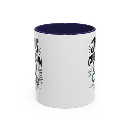 Jesus Is My Chief Physician Accent Coffee Mug – Christian Faith Medical Gift