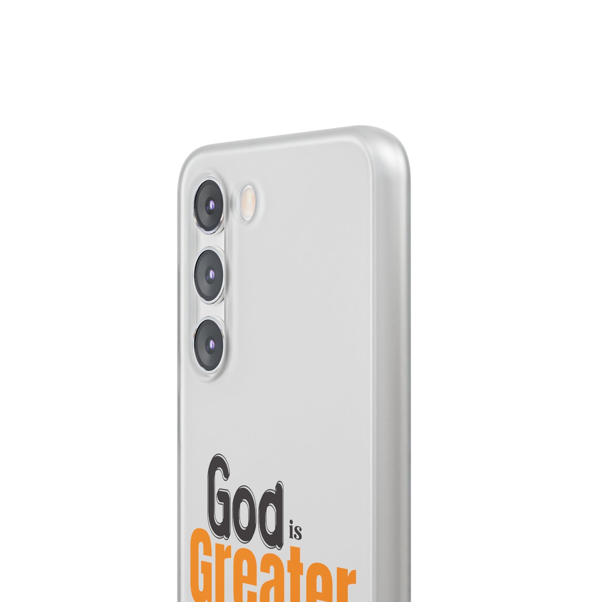 God Is Greater Christian Flexi Phone Case Printify