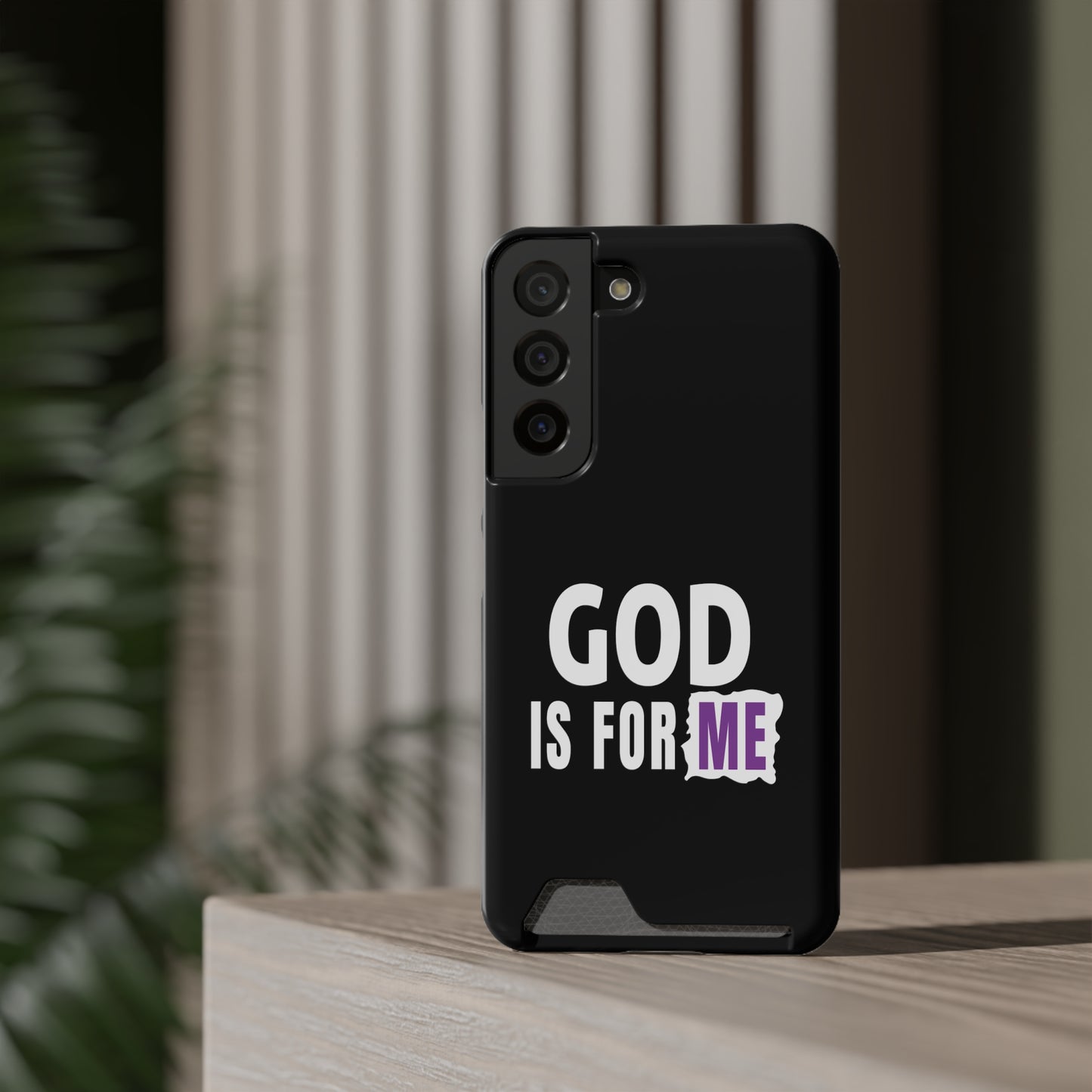 God Is For Me Christian Phone Case With Card Holder Printify