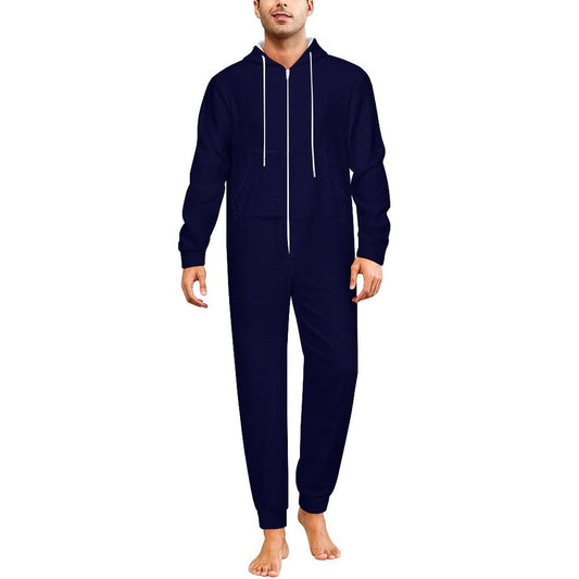 Knowing He Can Men's Christian Flannel Zip up Jumpsuit Pajama Jumpsuit