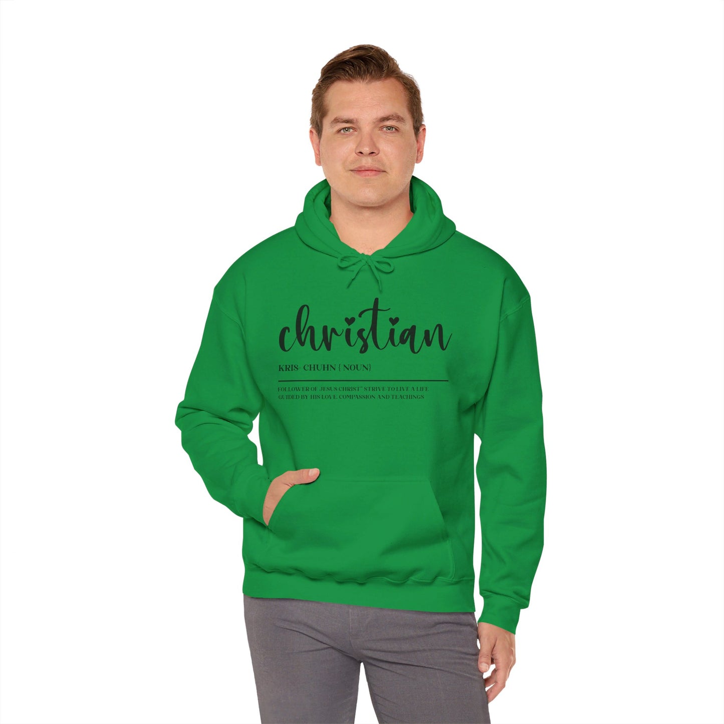 I Am A Christian Follower Of Christ  Unisex Christian Pullover Hooded Sweatshirt