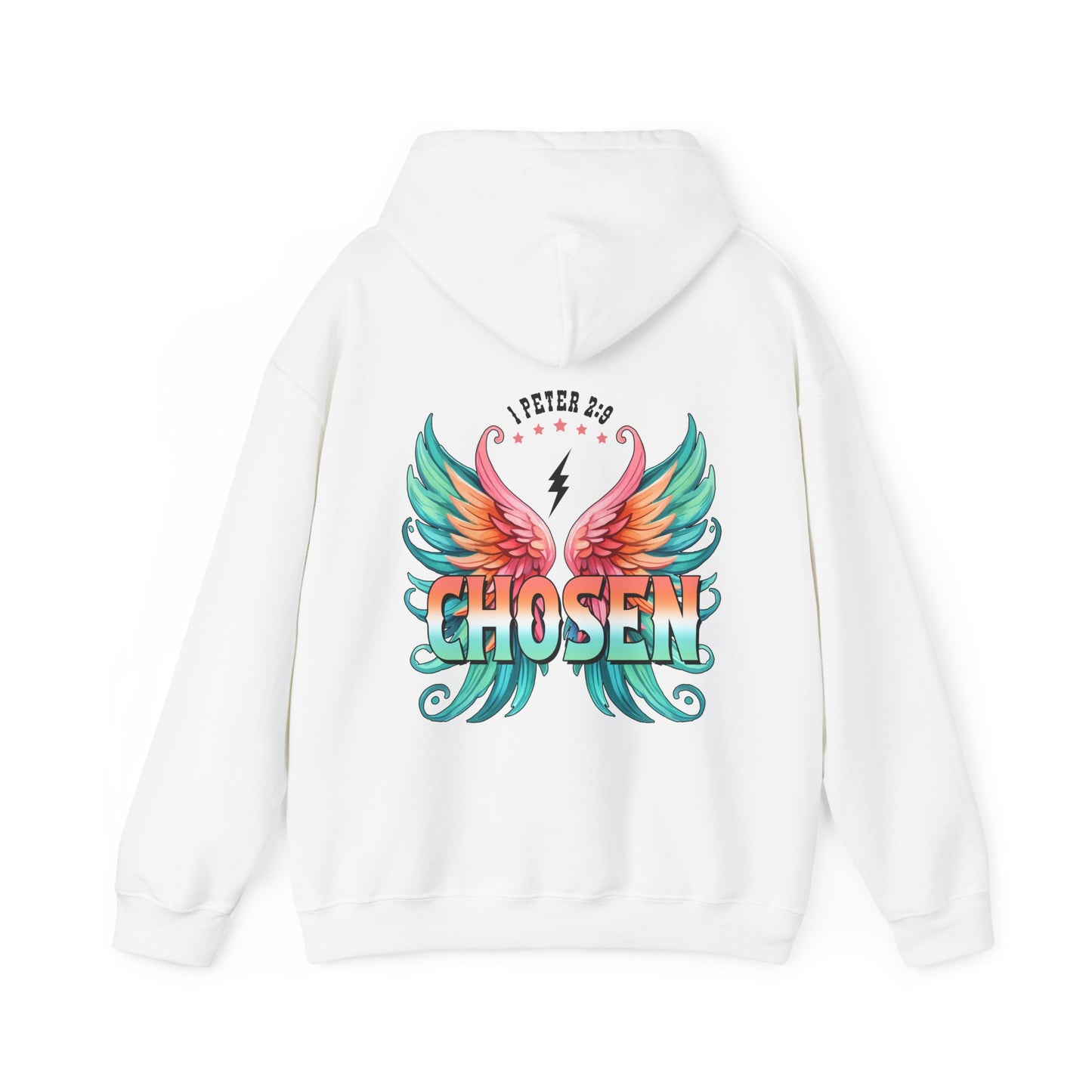 Chosen (angel wings) Women's Christian Hooded Pullover Sweatshirt