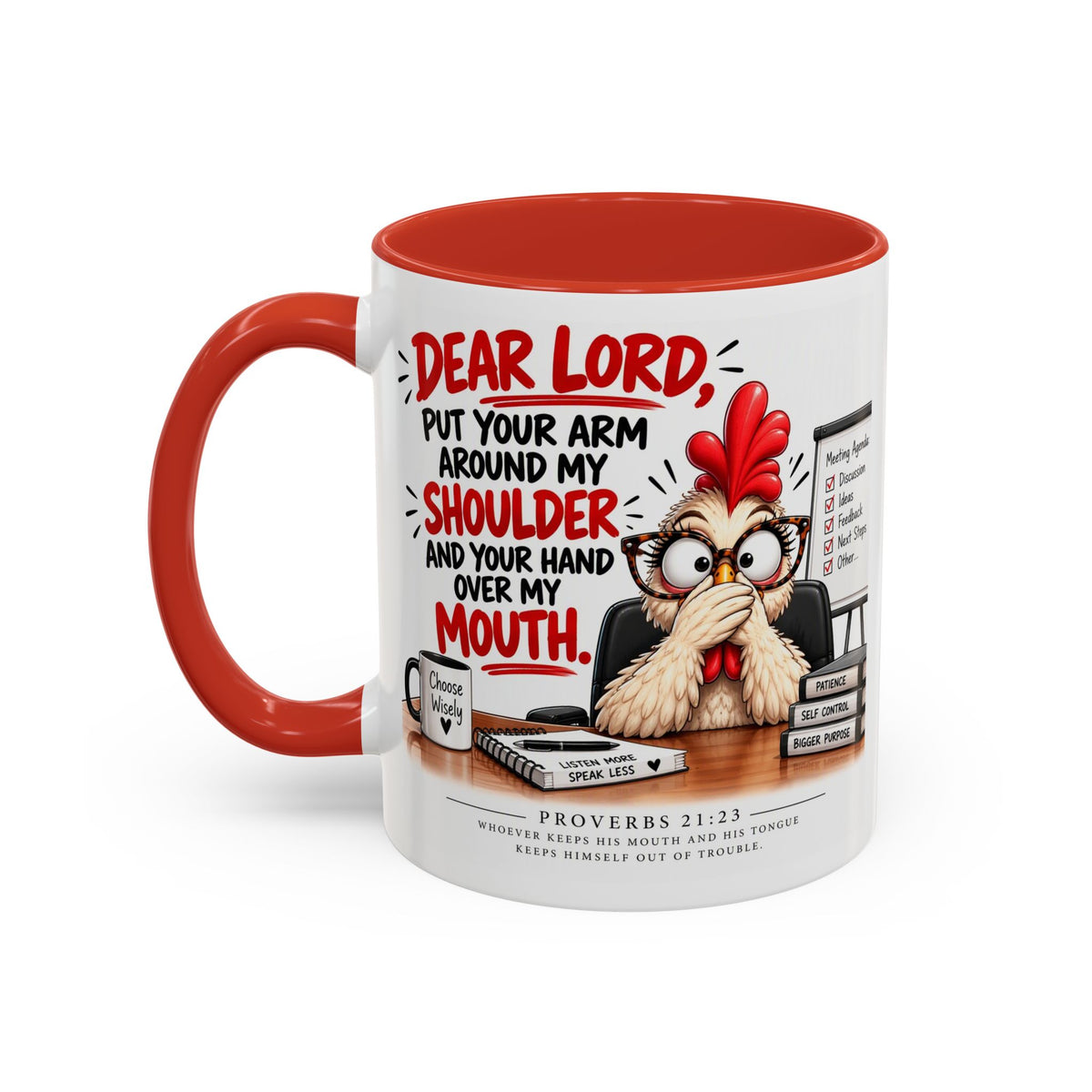 Christian Coffee Mug — "Dear Lord, Put Your Arm Around My Shoulder" Inspirational Ceramic Mug