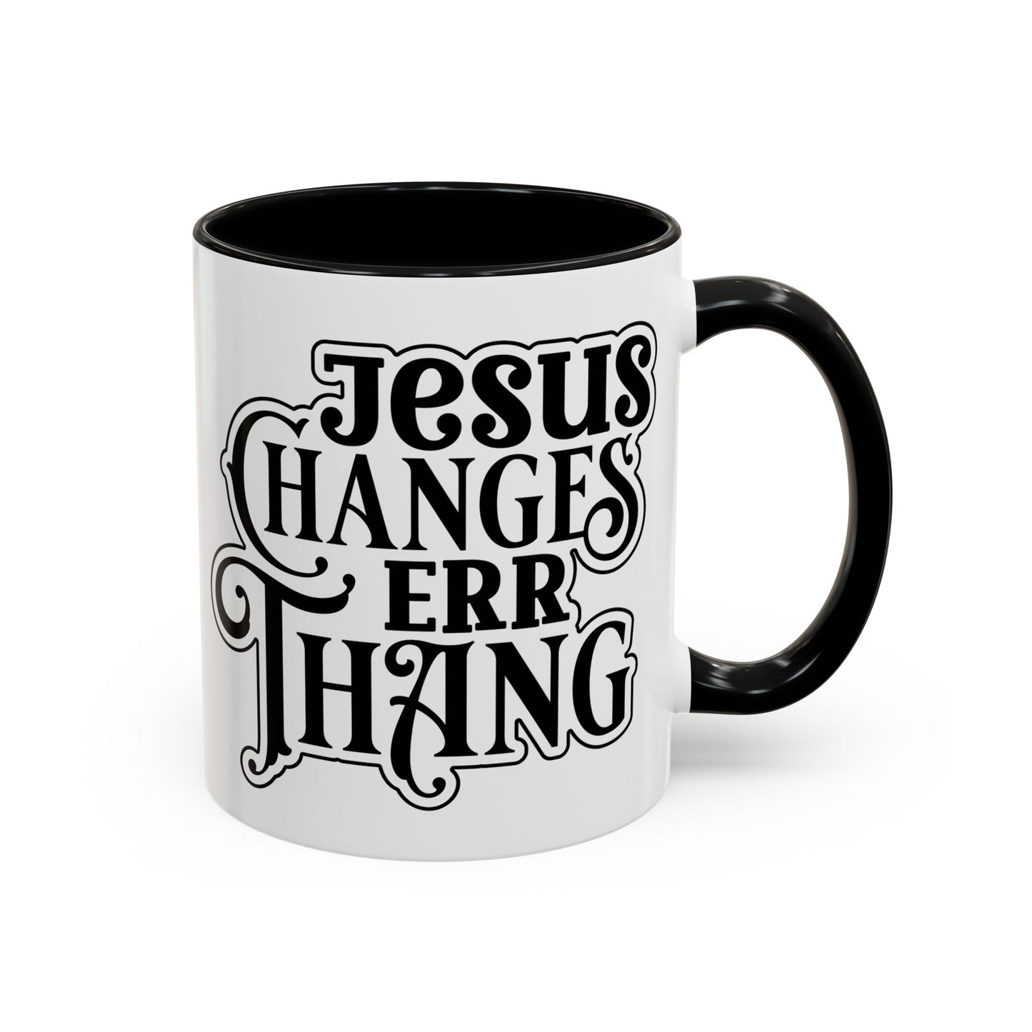 Inspirational Coffee Accent Mug - "He Changes Err Thang" - Perfect for Devotion and Gifts