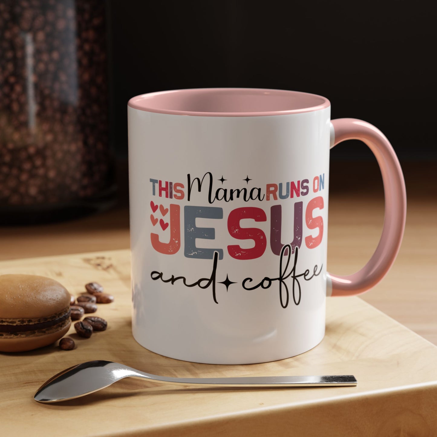 Christian Ceramic Mug - This Mama Runs On Him & Coffee Christian Accent Coffee Mug (11, 15oz)