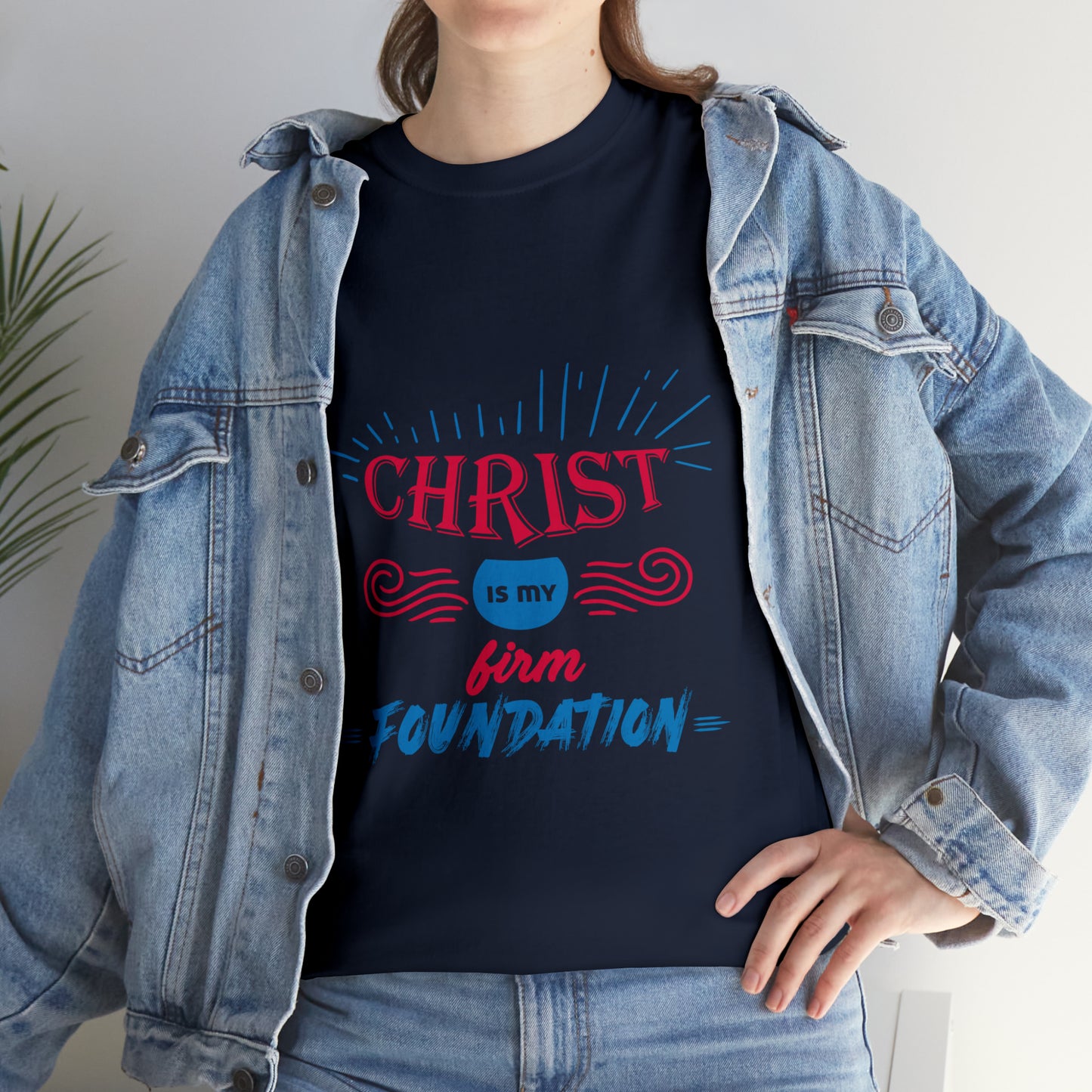 Christ Is My Firm Foundation Unisex Heavy Cotton Tee