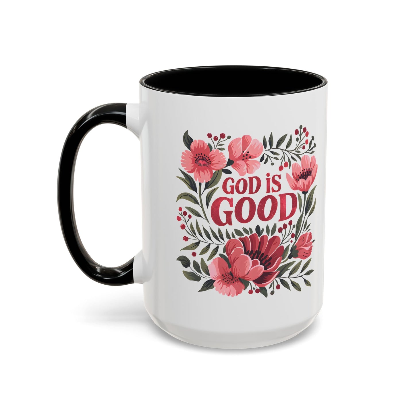 Christian Ceramic Mug- God Is Good Accent Coffee Mug (11, 15oz)