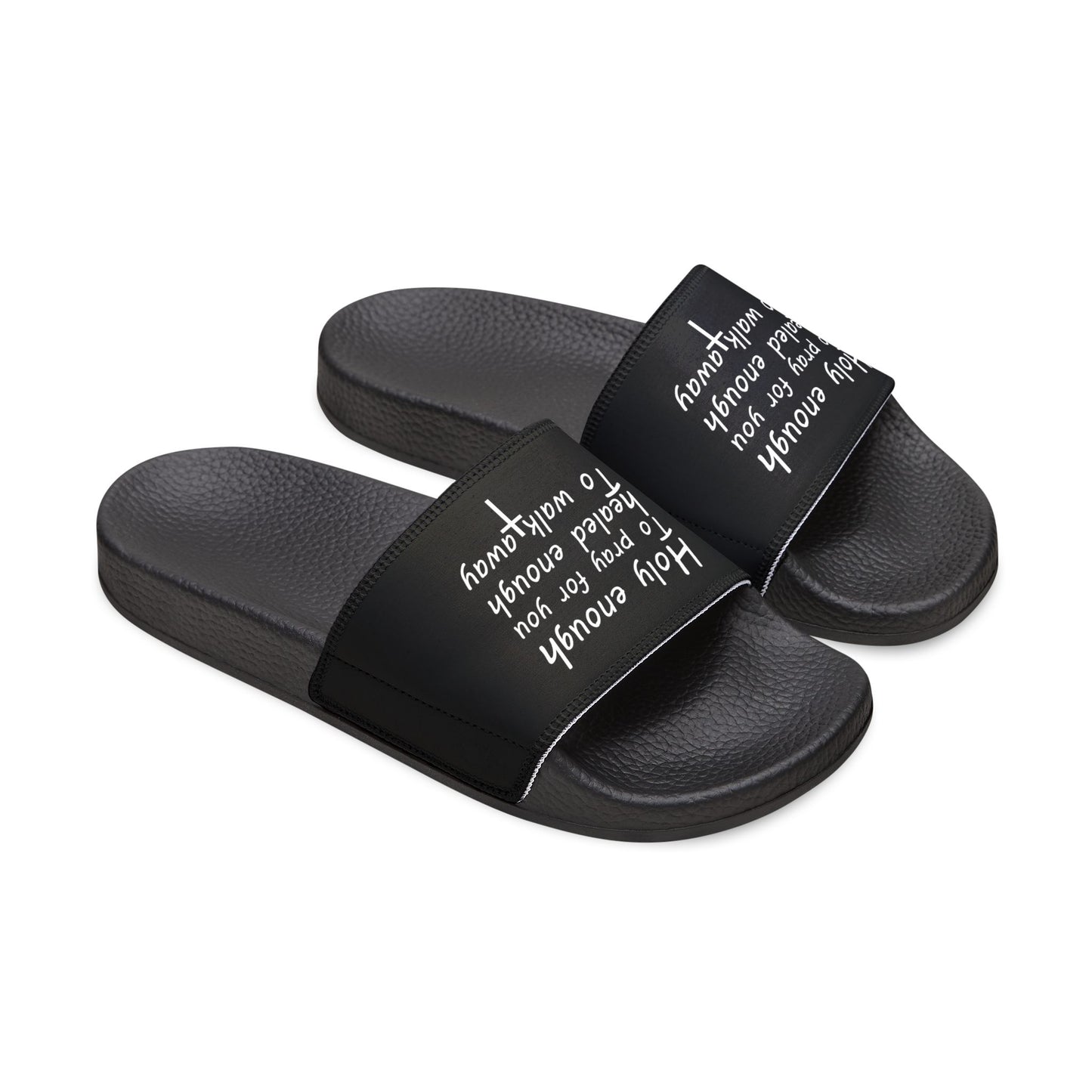 Inspirational Women's Sandals - Quote Slide-On Footwear for Comfort & Style