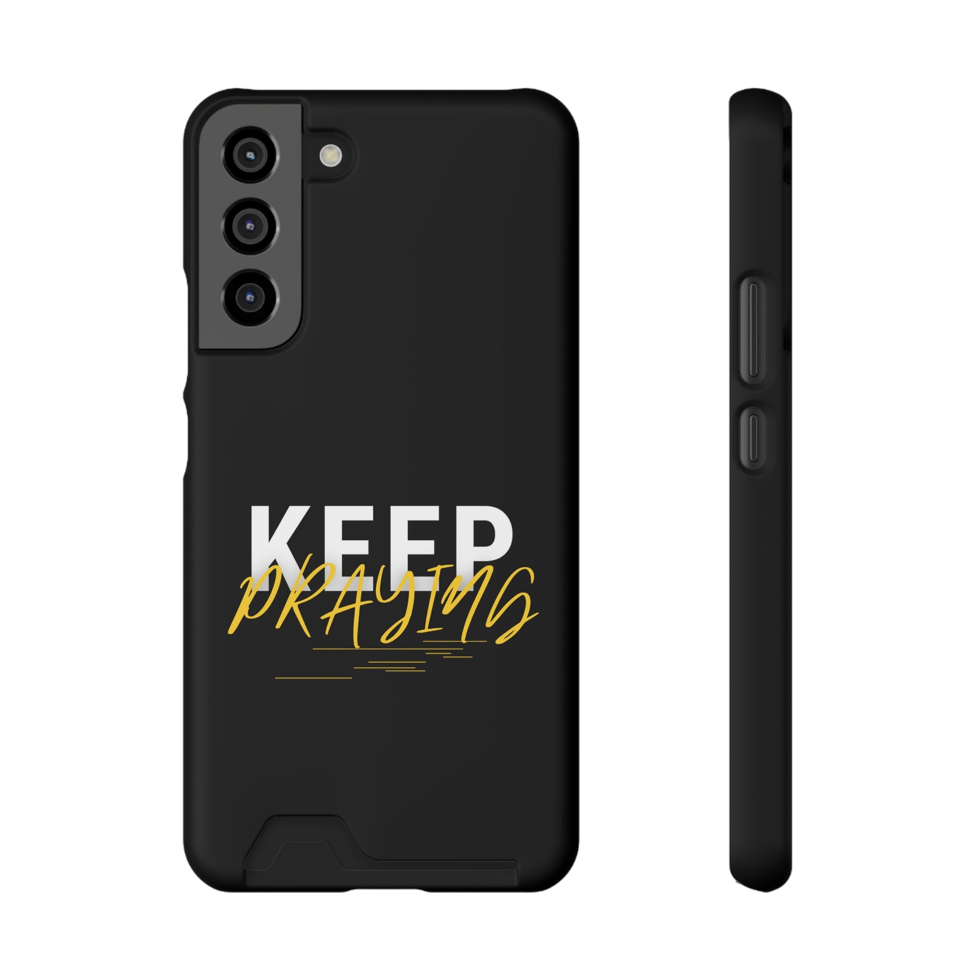 Keep Praying Christian Phone Case With Card Holder Printify