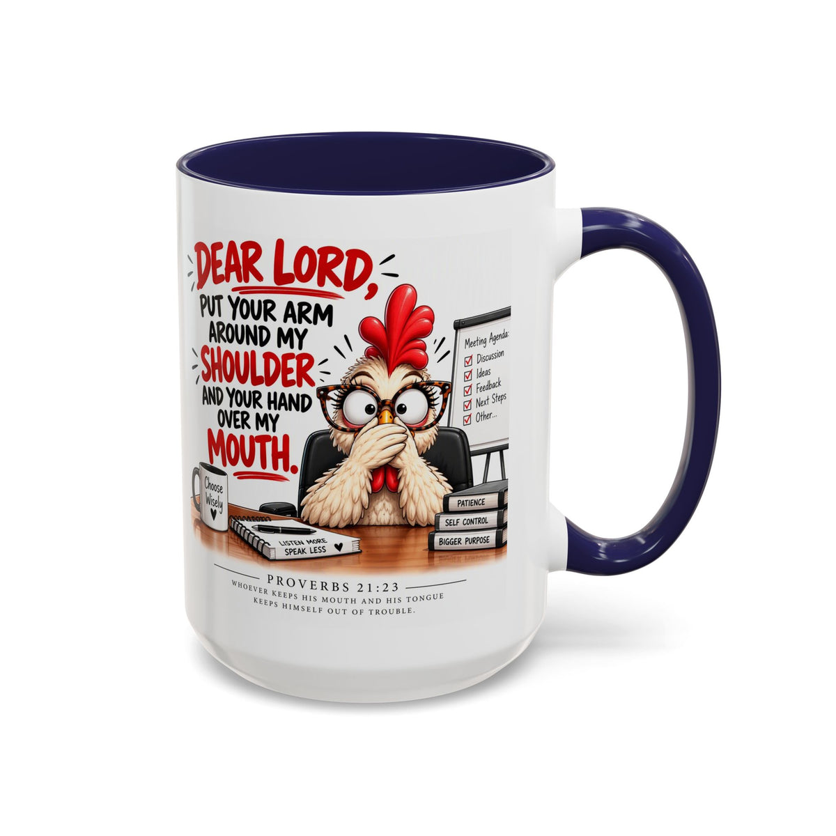 Christian Coffee Mug — "Dear Lord, Put Your Arm Around My Shoulder" Inspirational Ceramic Mug
