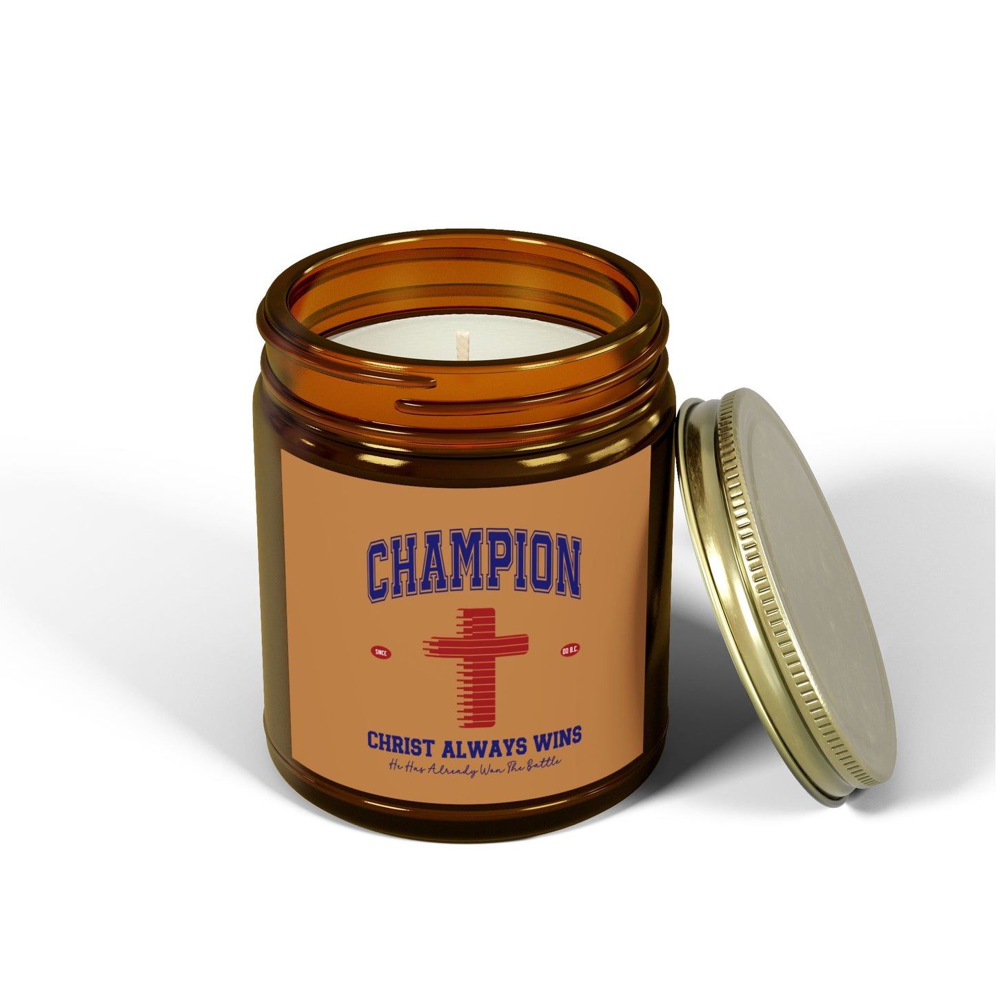 Champion Christ Always Wins Christian Scented Candle (4oz, 9oz)