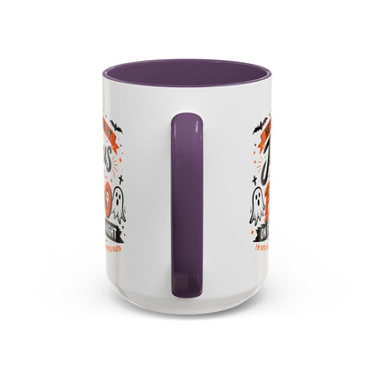 Christian Coffee Mug — "He's My Light, Jesus Is My Boo" Halloween Accent Mug