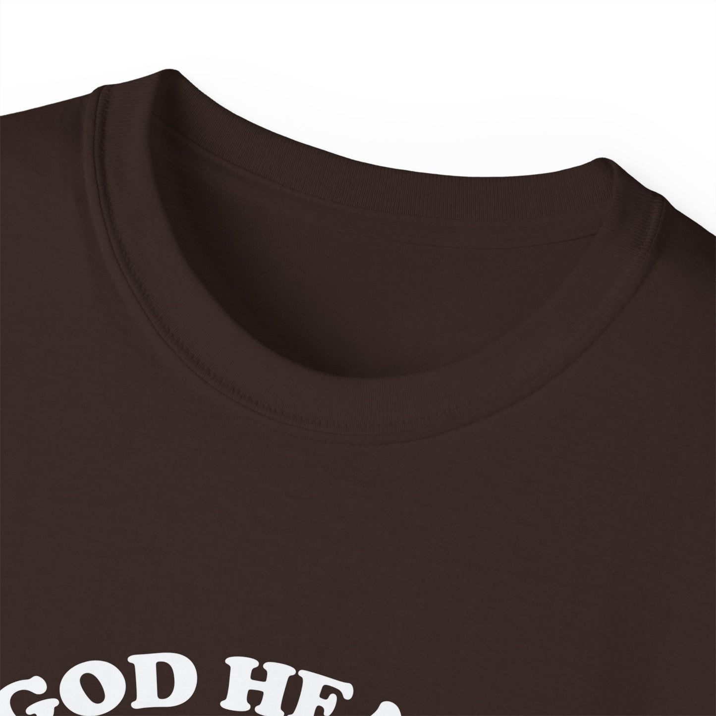 God Heals And The Doctor Takes The Fee Funny Unisex Christian Ultra Cotton Tee Printify