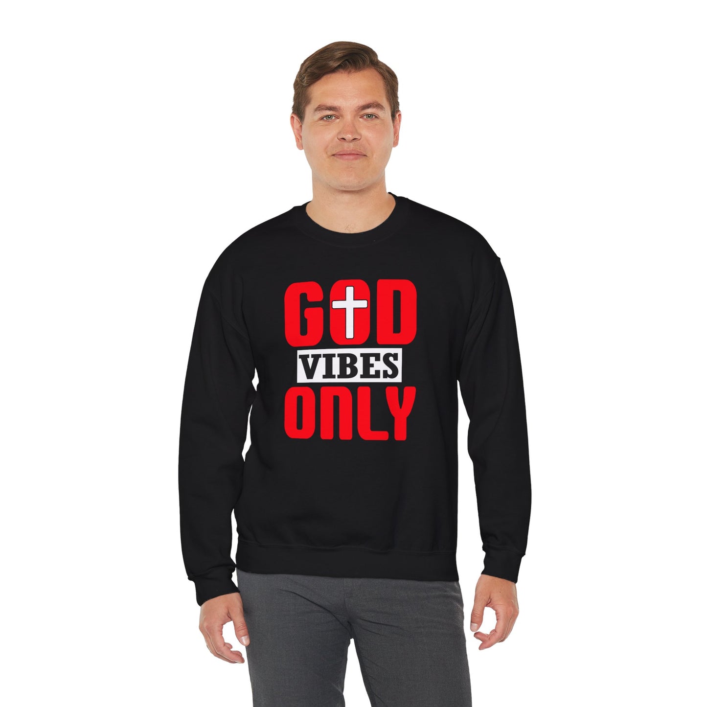 God Vibes Only Unisex Heavy Blend™ Crewneck Christian Sweatshirt