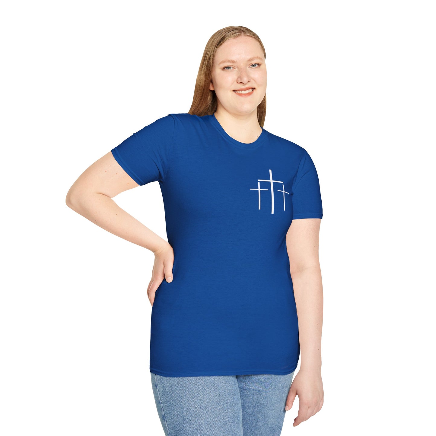 Faith Over Fear 3 Crosses   Christian Unisex T-shirt