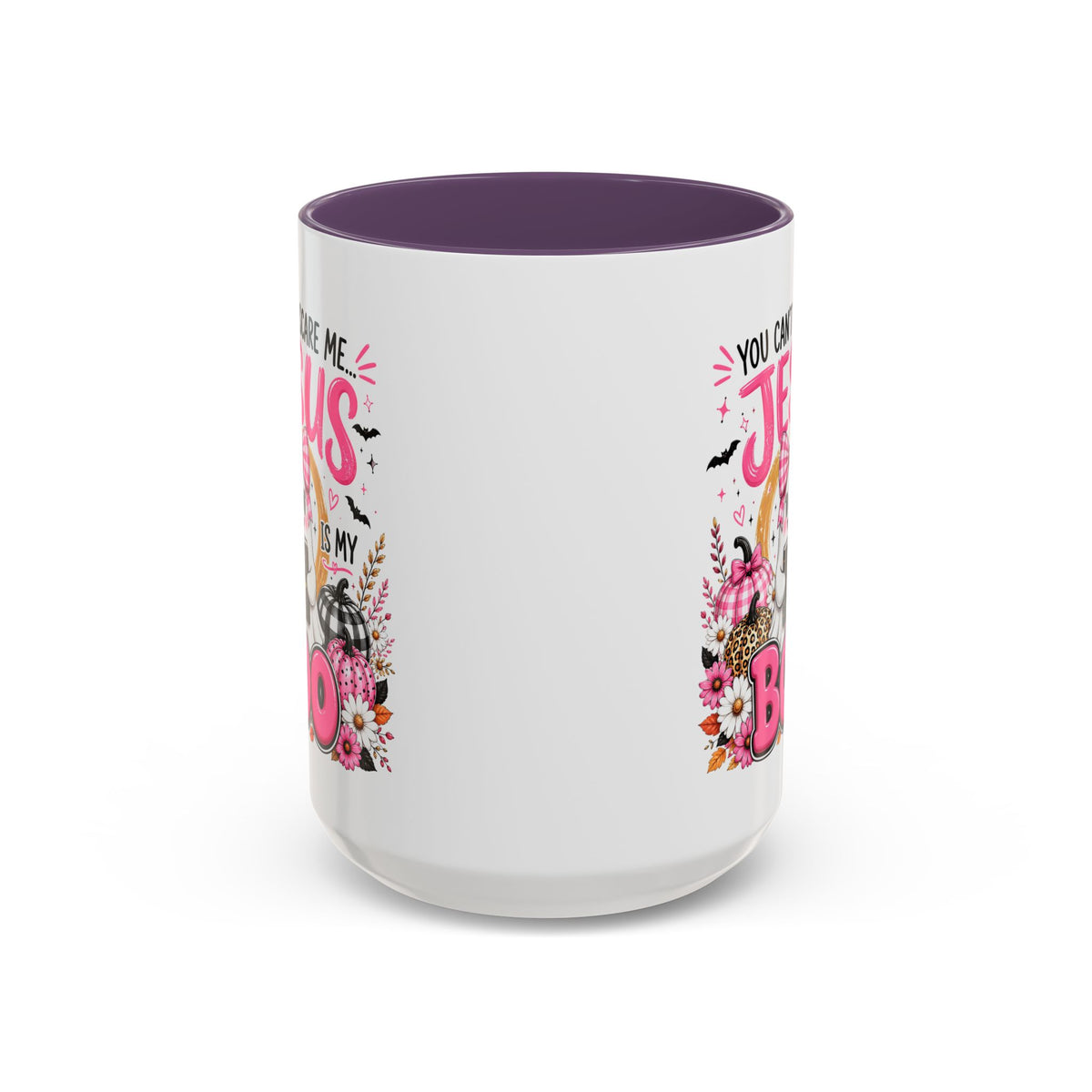 You Can’t Scare Me Jesus Is My Boo Coffee Mug — Halloween Christian Accent Mug