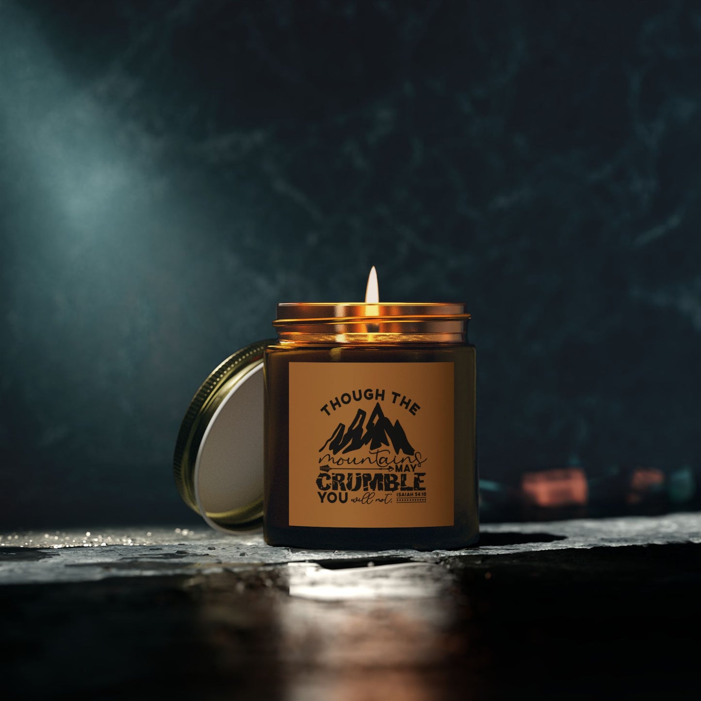 Though The Mountains May Crumble You Will Not Christian Scented Candle (4oz, 9oz)