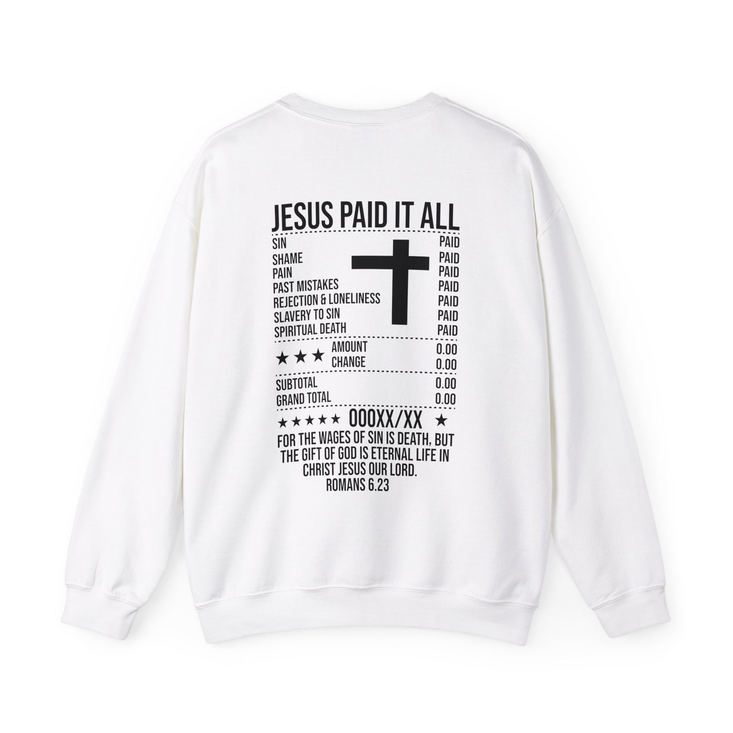 Paid In Full Jesus Paid It All Unisex Heavy Blend™ Crewneck Christian Sweatshirt