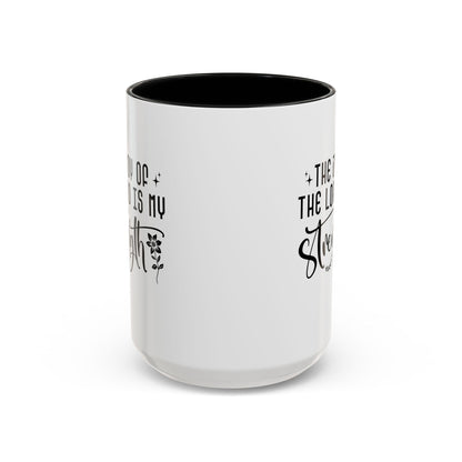Inspirational Accent Coffee Mug - The Joy of the Lord is My Strength - Perfect for Faith Lovers
