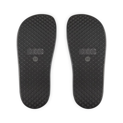 Youth 'He Did It' Christian Slide Sandals — 1 Corinthians 15:3 Faith Slides