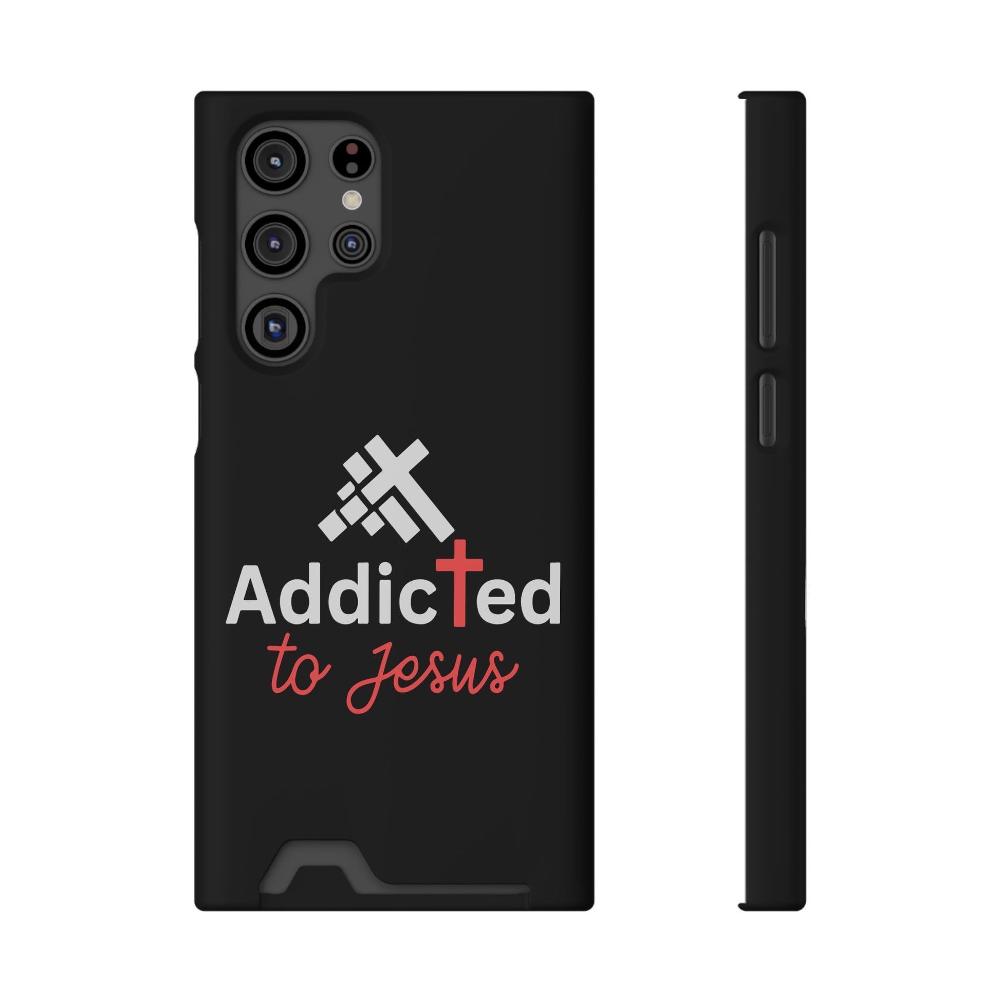 Addicted To Jesus Christian Phone Case With Card Holder Printify