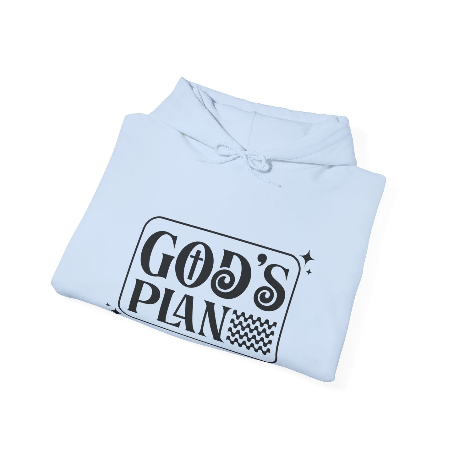 God's Plan Over MIne Unisex Christian Hooded Pullover Sweatshirt