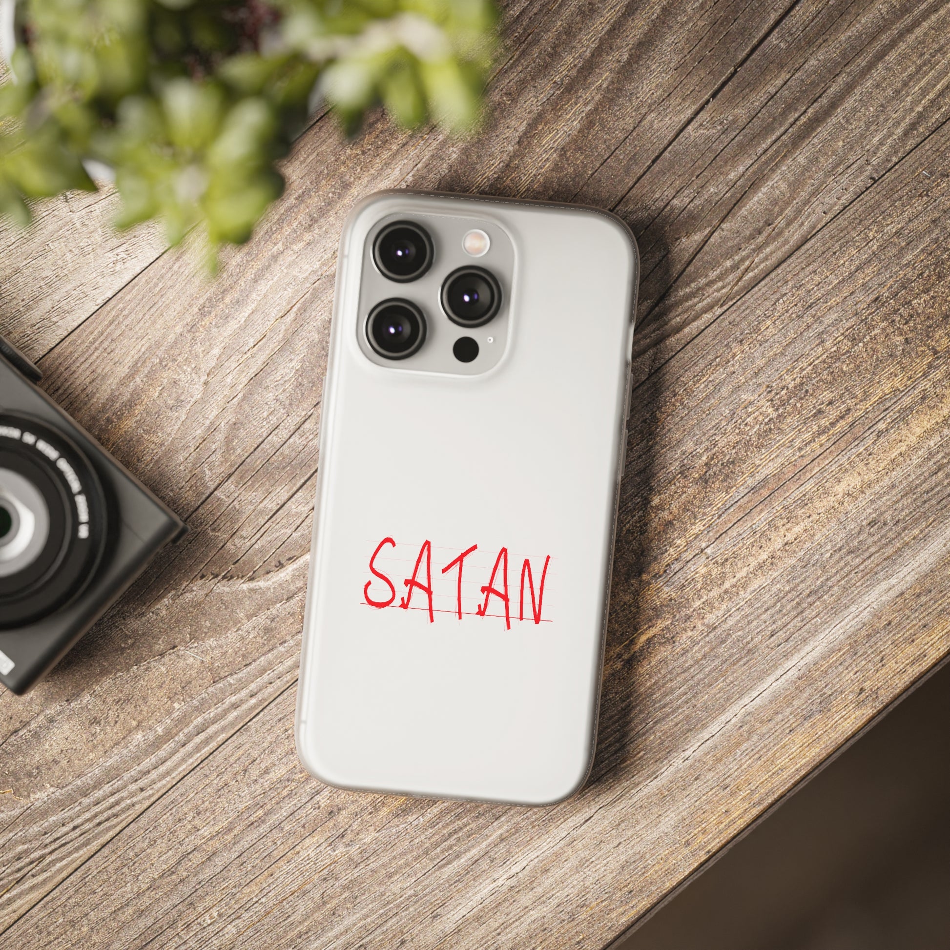 Not Today Satan Not Tomorrow Either Christian Flexi Phone Case Printify