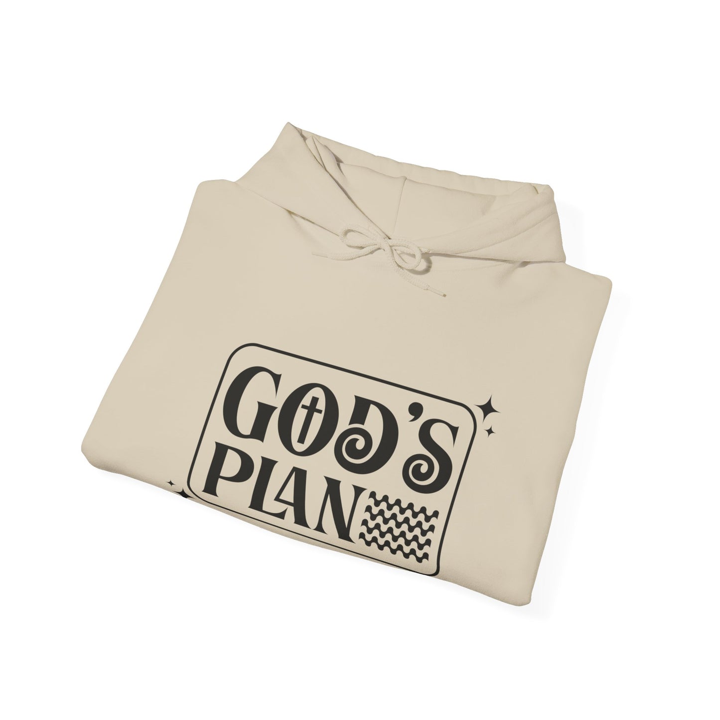 God's Plan Over MIne Unisex Christian Hooded Pullover Sweatshirt