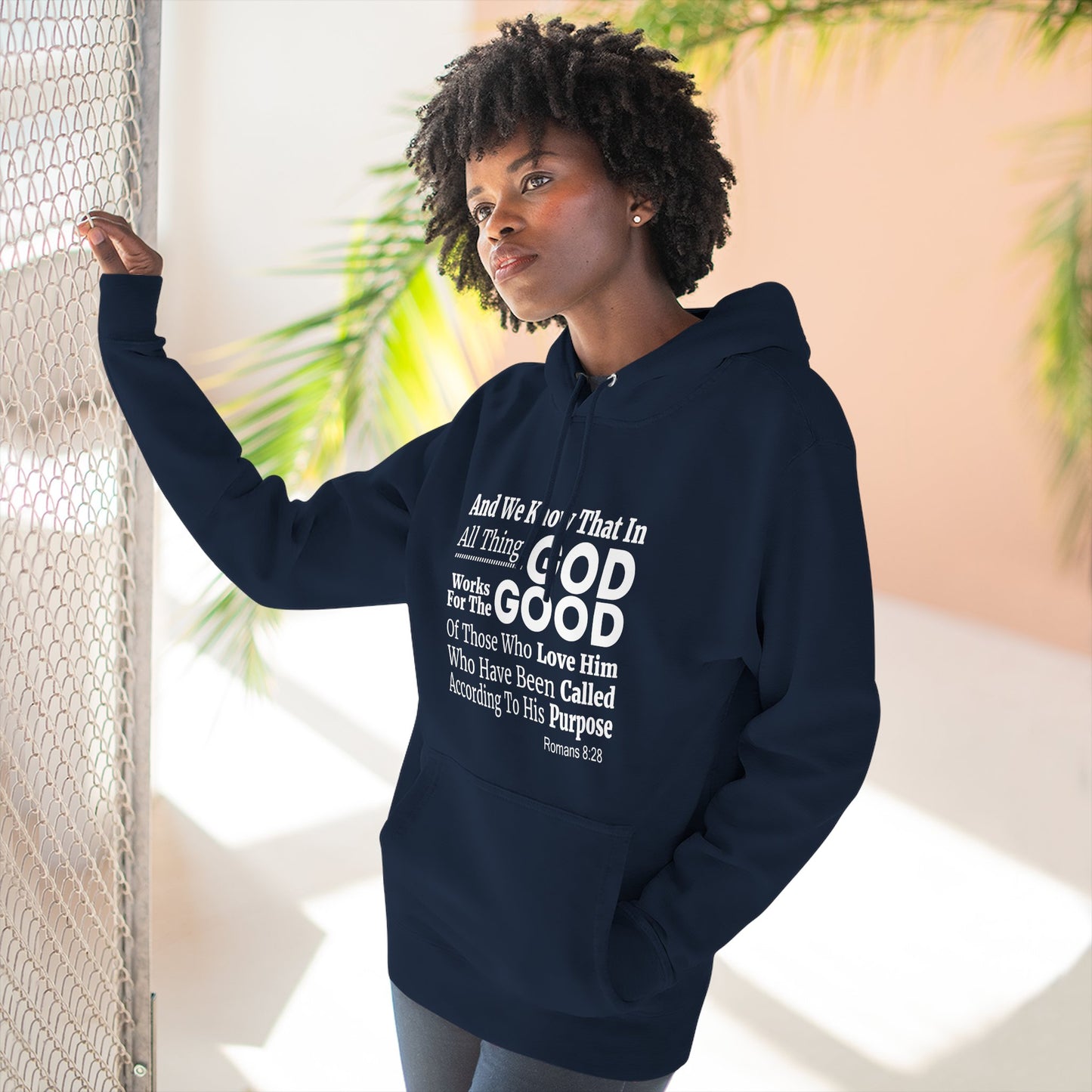 Inspirational Three - Panel Fleece Unisex Hoodie, Christian Apparel, Cozy Sweatshirt, Gift for Believers, Scripture Hoodie - ClaimedbyGodDesigns