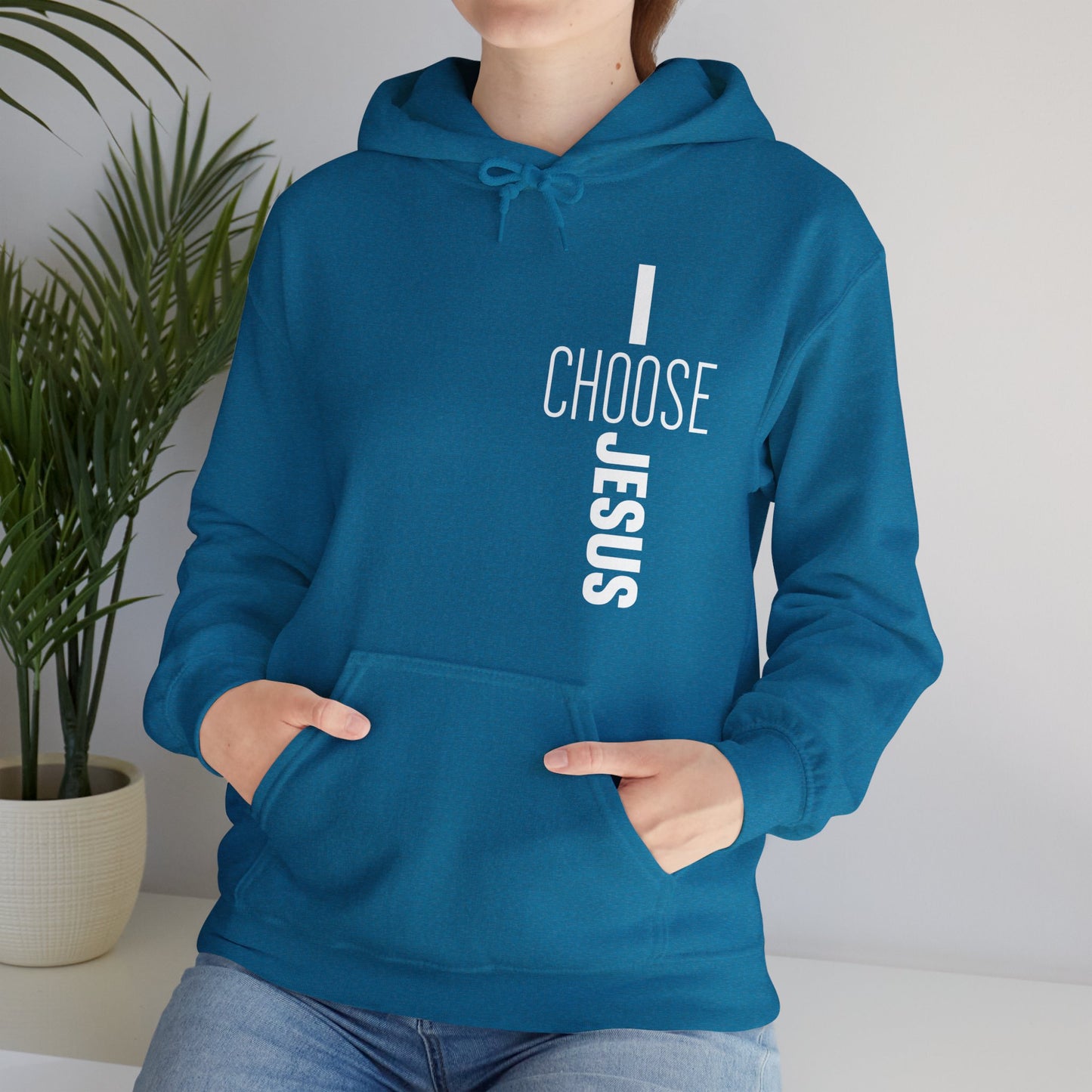 I Choose Jesus Unisex Christian Hooded Pullover Sweatshirt