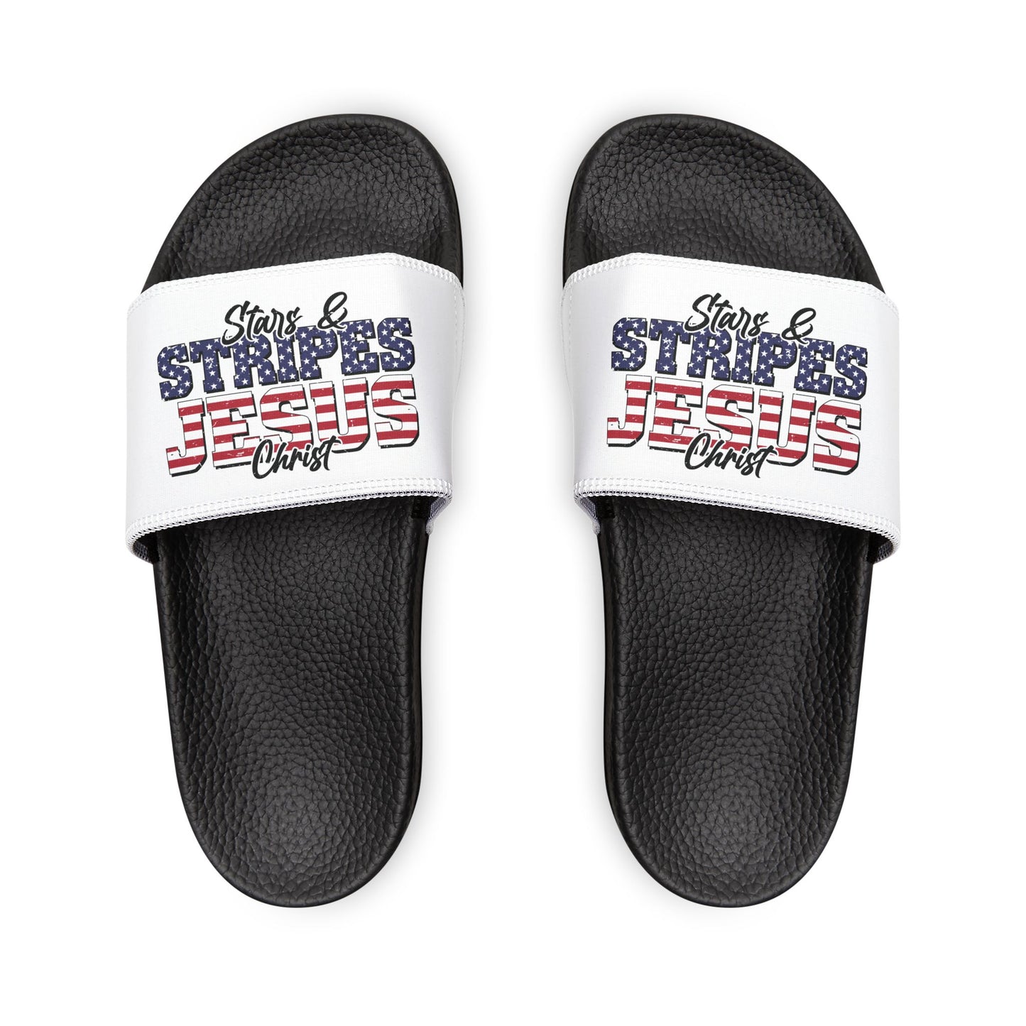 Stars & Stripes Jesus Sandals, Youth Summer Footwear, Patriotic Flip-Flops, Casual Beach Footwear, Kid-Friendly Sandals, Christian [...]