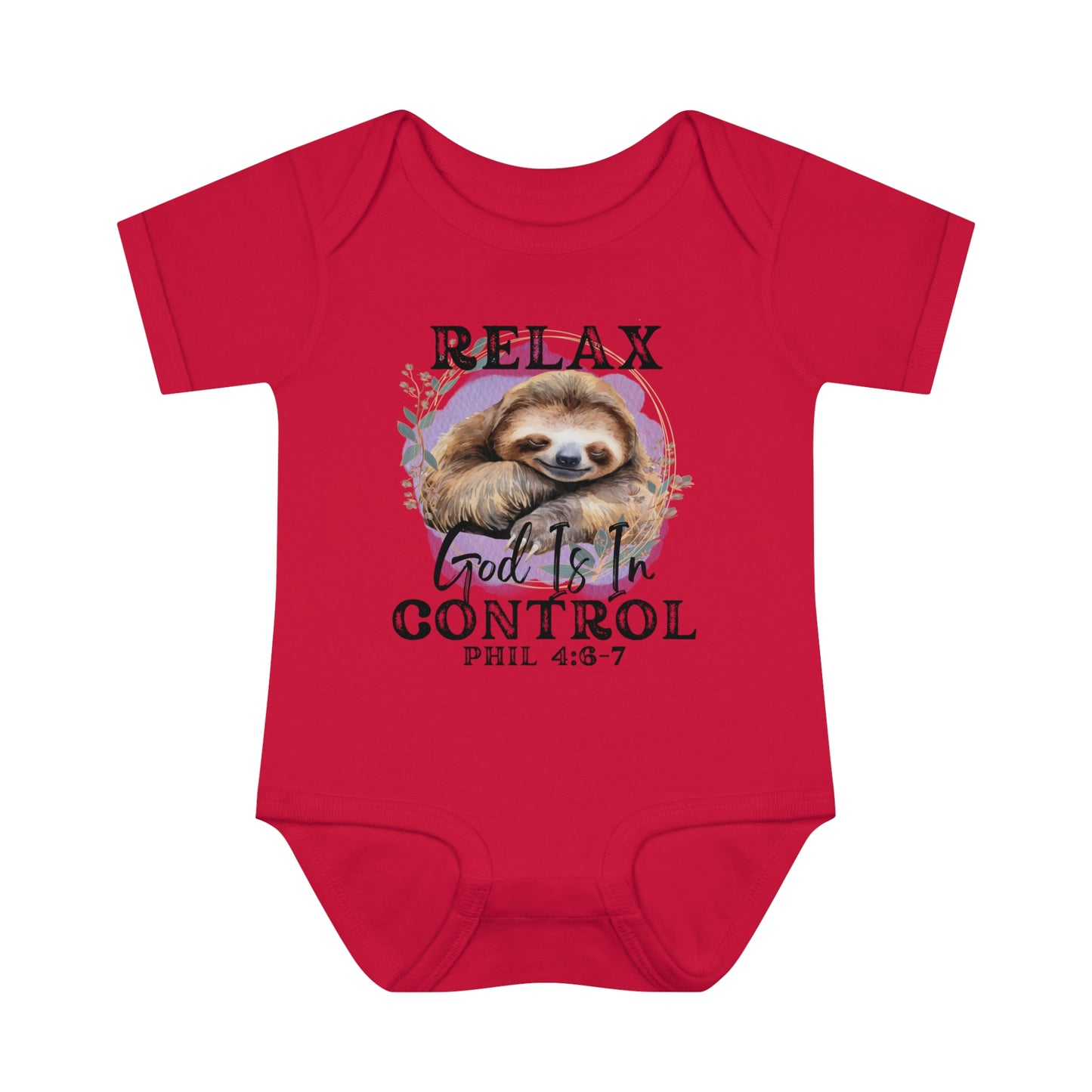 Relax God Is In Control Christian Baby Onesie Printify
