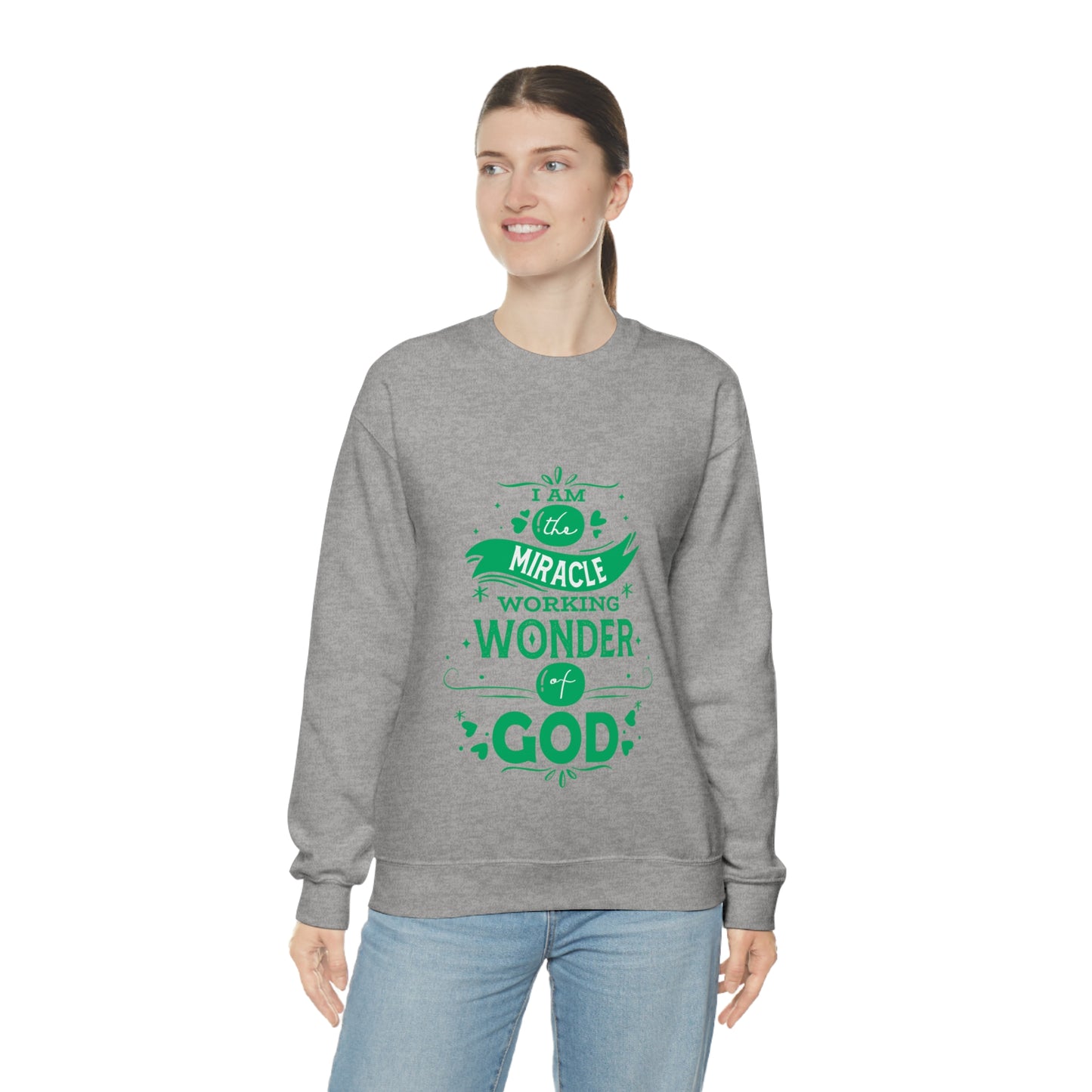 I Am The Miracle Working Wonder Of God Unisex Heavy Blend™ Crewneck Sweatshirt